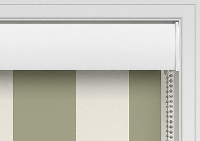 Cowes Stripe (Blackout), Stone Moss - Motorised Roller Blind - Image 8